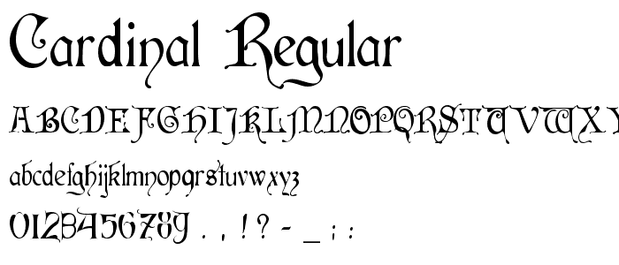 Cardinal Regular font